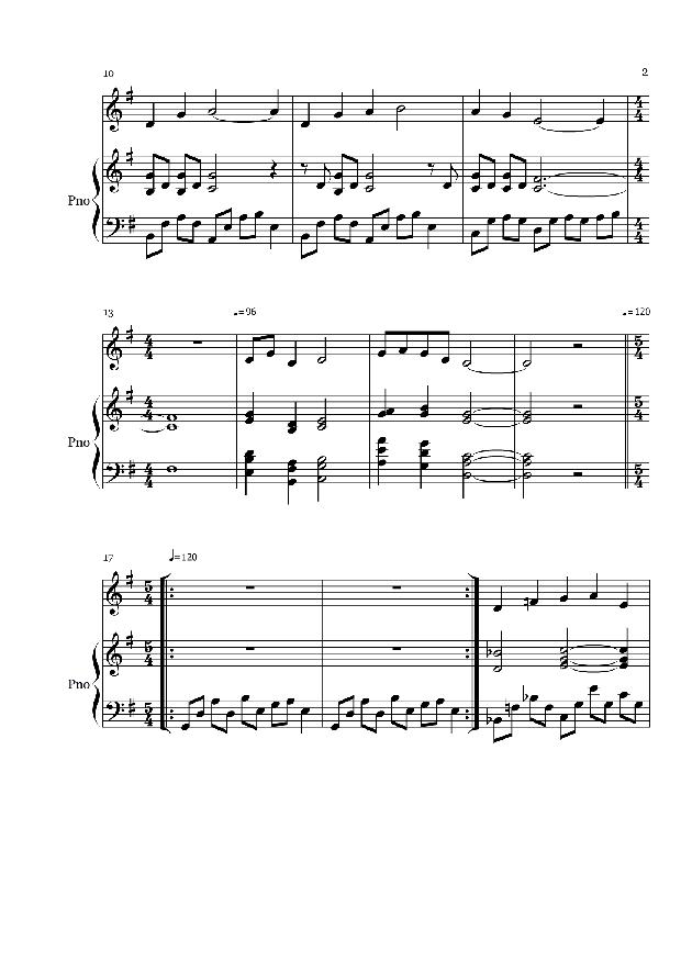 Sheet komorebi piano Komorebi
